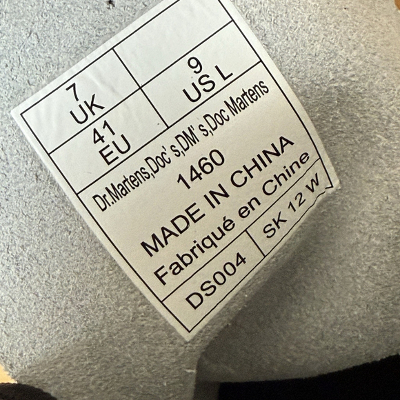 Dr Martens 1460 Boots Women's Original Leather White Size 9 - Picture 8 of 10